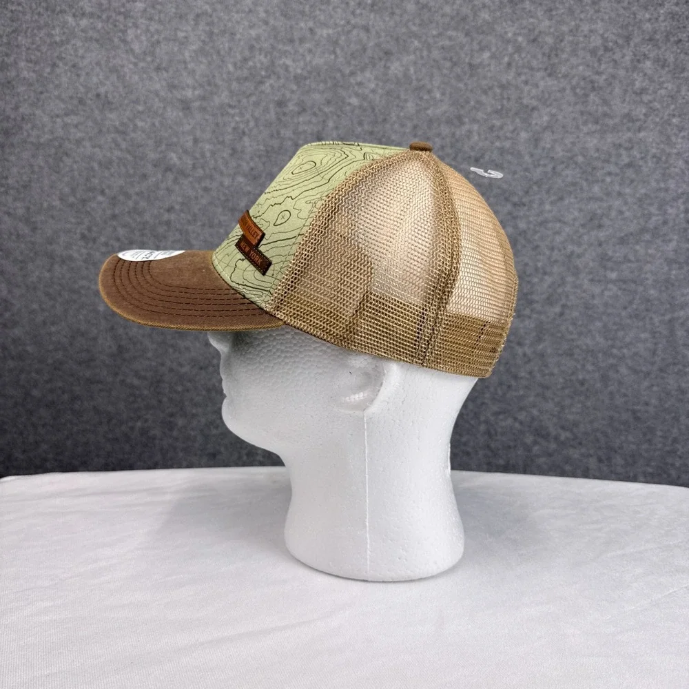 Legacy Trucker Hat Hudson Valley Topo Map OSFA Brown Tan Mesh Snapback Cap New